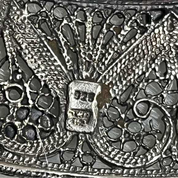 Sterling Silver Filagree Lapis Necklace - Picture 8 of 13